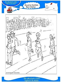 Çocuklar İçin Maraton Boyama Sayfaları 